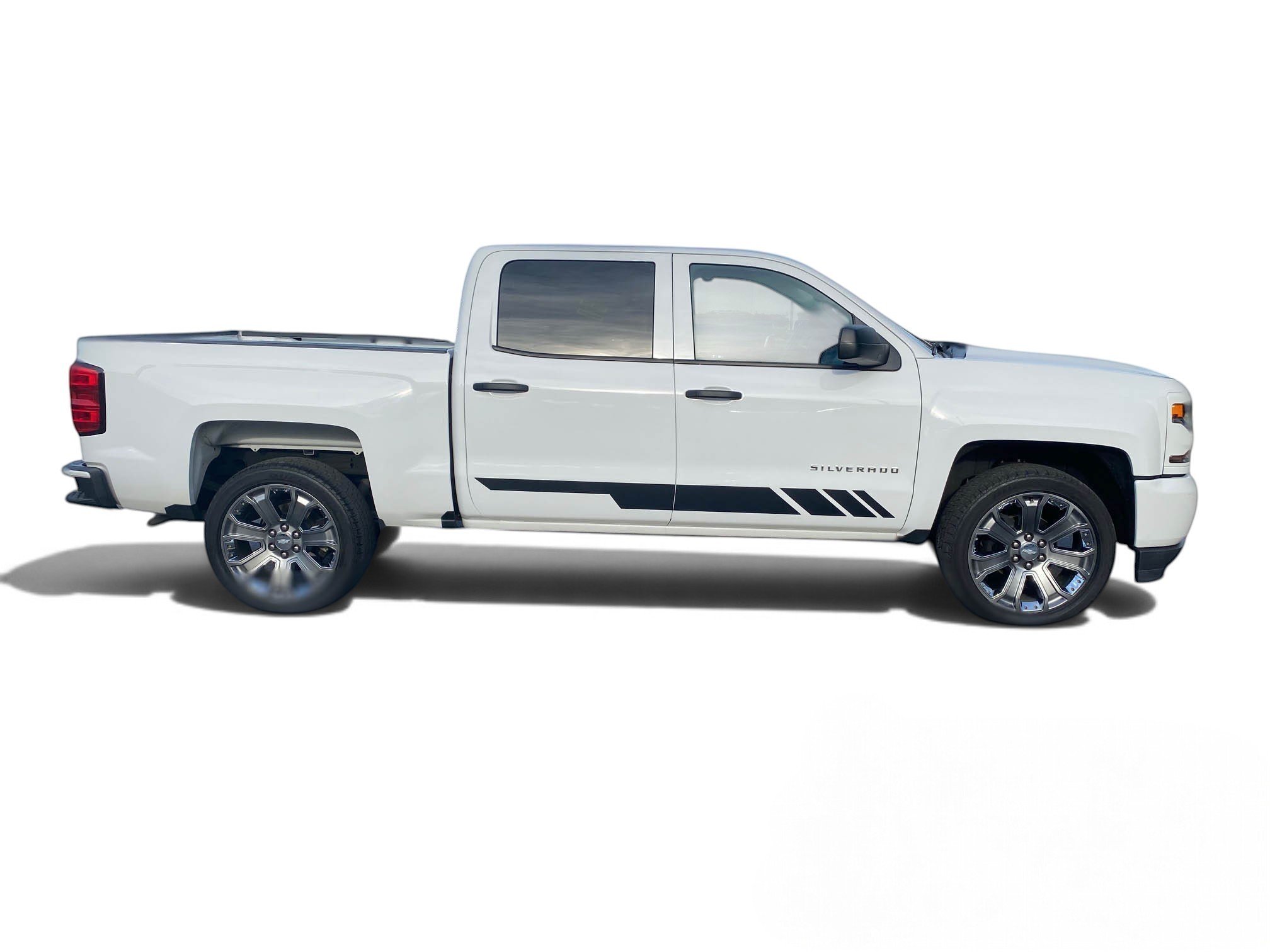 Fits Chevy Silverado Rocker Four Stripes: Auto Vinyl Graphics Decals And Stickers Fits Year 1999-2027