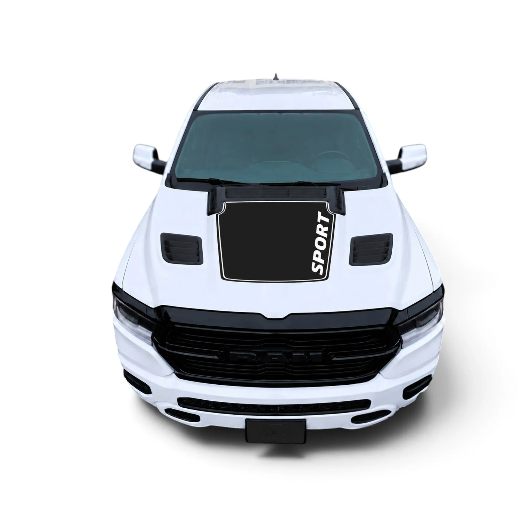 2019-2027 Fits Ram 1500 Stripes Sport Hood Jolt Decal : Auto Vinyl Stickers And Graphics