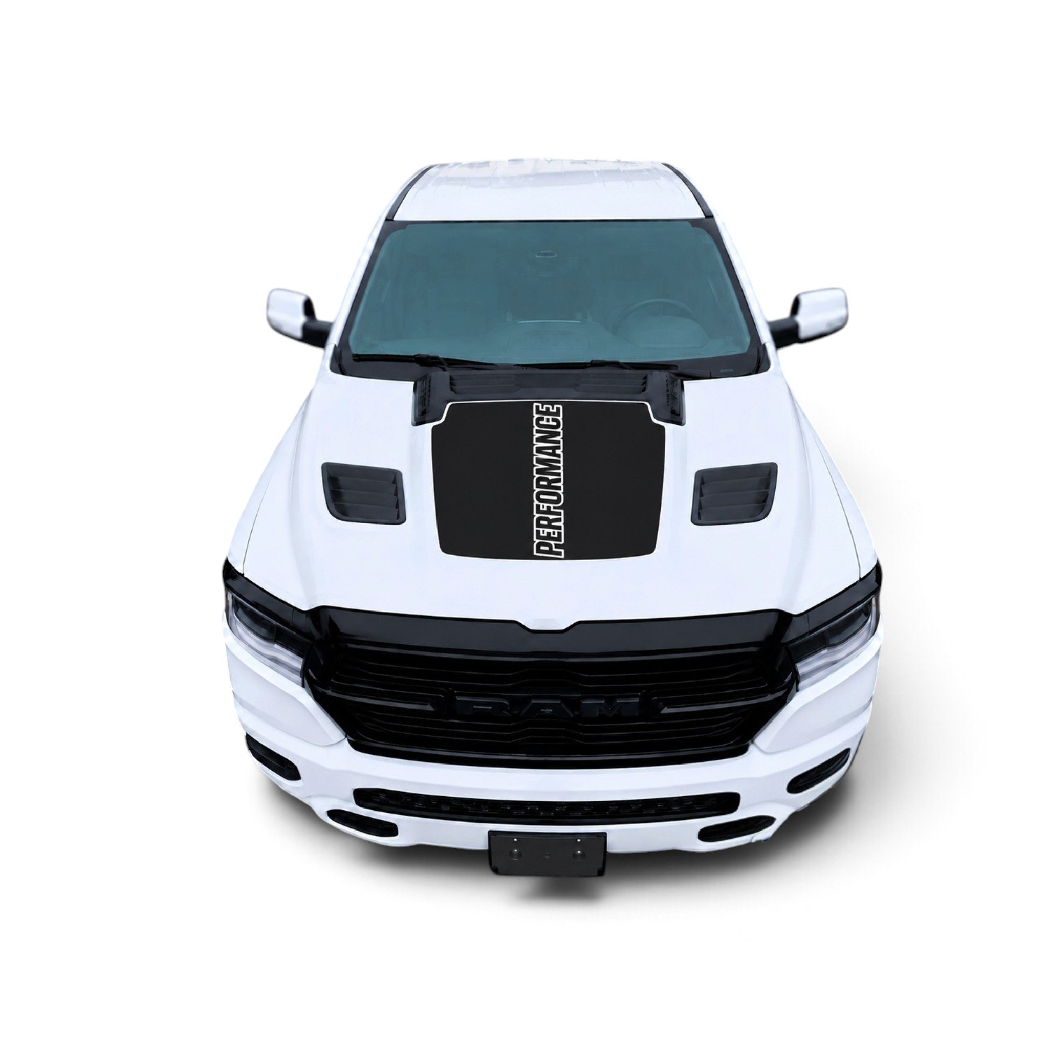 Fits Ram 1500 Sport Hood Robber Graphics : Auto Vinyl Stripes Decals And Stickers Years 2019-2027