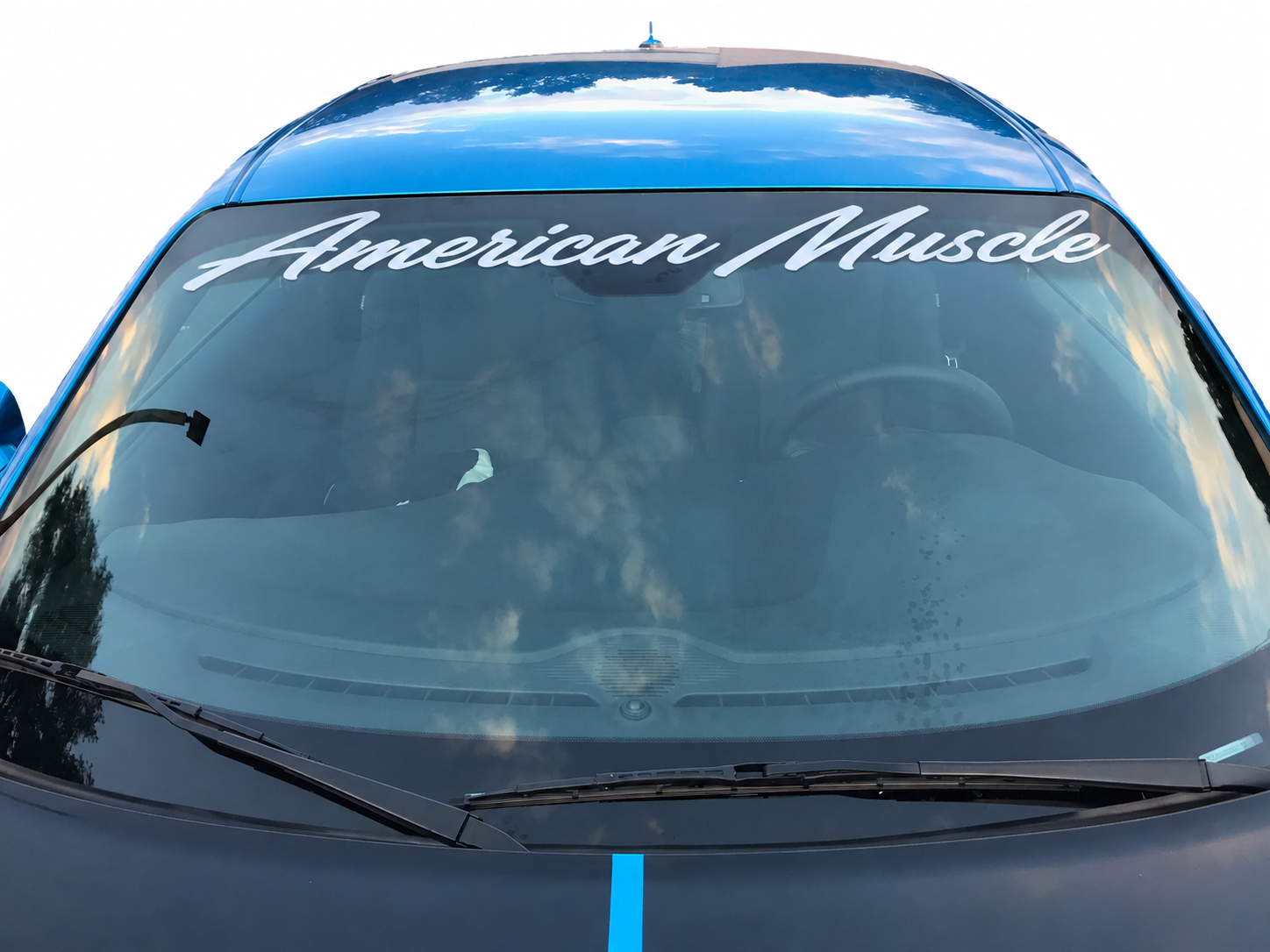 Fits Dodge Challenger Windshield Stripes: Auto Vinyl Graphics Decals and Stickers Years 2008-2023