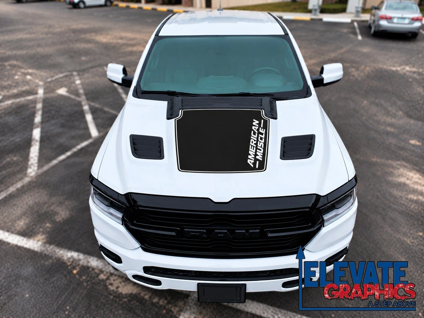 White Ram Truck with American Muscle Hood Decal-Photoroom.jpg (Copy)