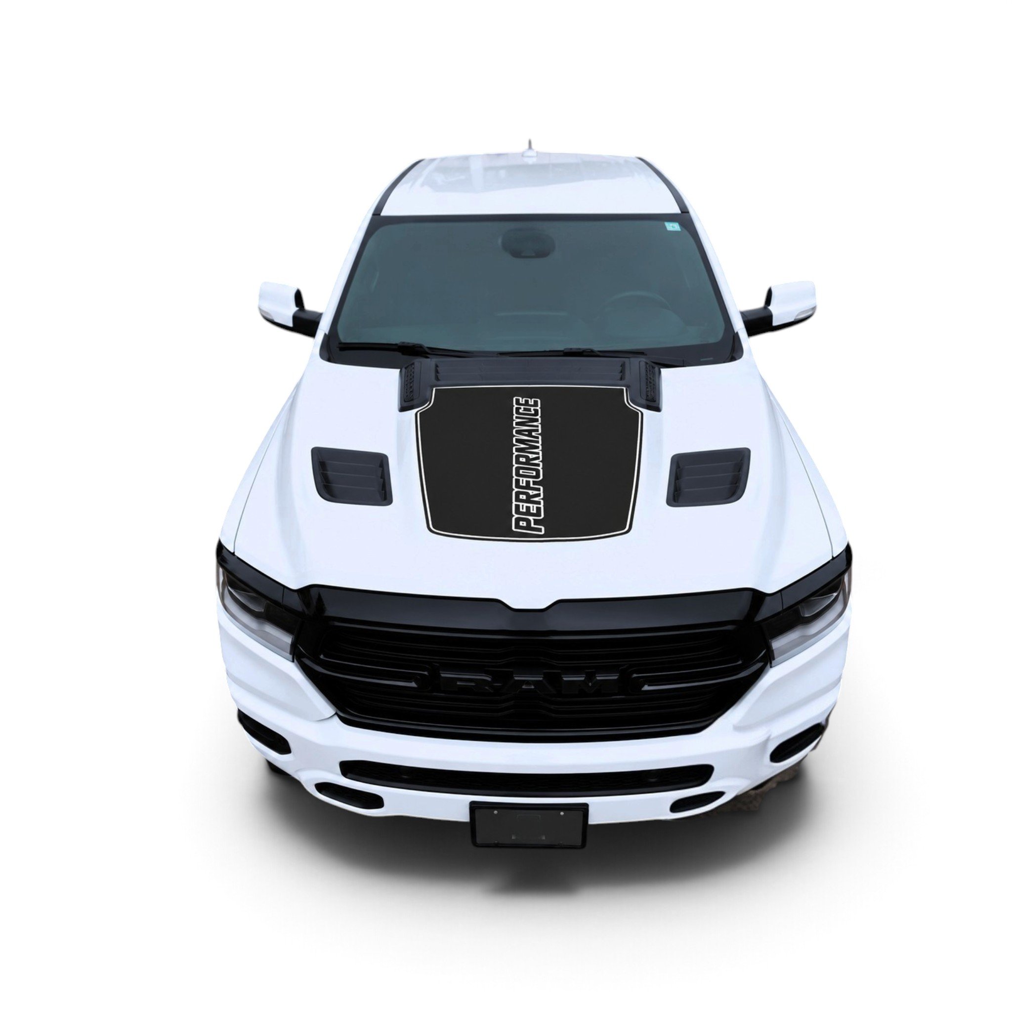2019-2027 Fits Ram 1500 Stripe Sport Hood Robber Graphic : Auto Vinyl Decals And Stickers