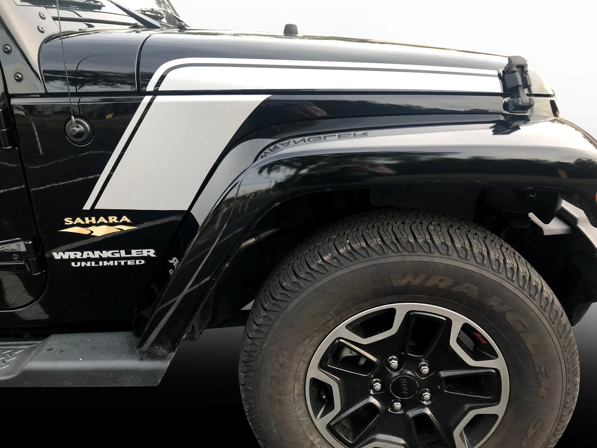 Fits Jeep Wrangler Side Hood Raider Stripes: Auto Vinyl Graphics Decals And Stickers Years 2007-2018