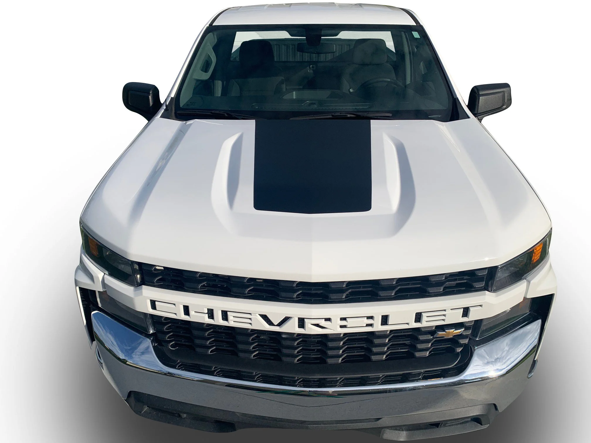 Fits Chevy Silverado Center Hood Stripes: Auto Vinyl Graphics Decals And Stickers Years 2019-2027
