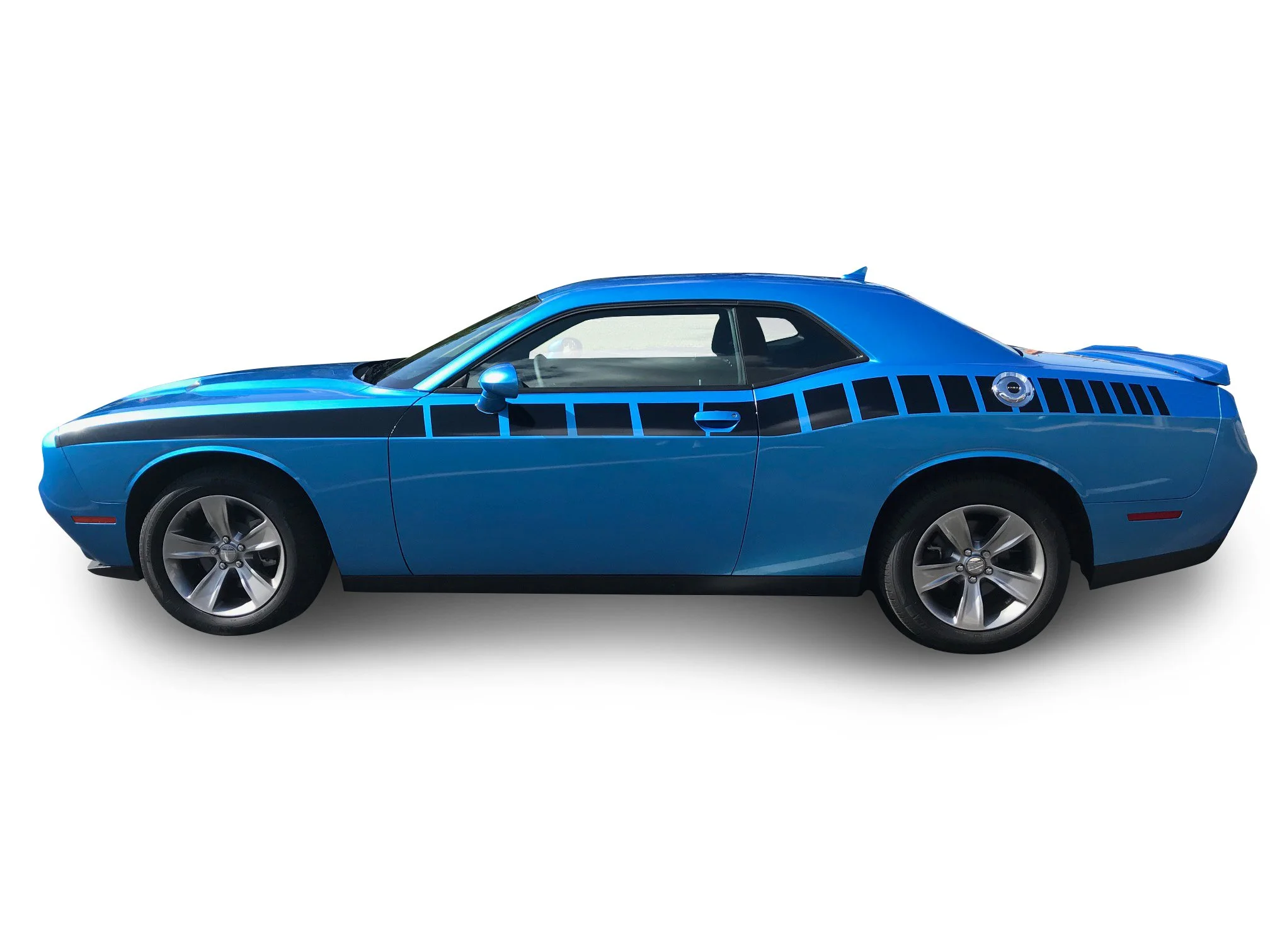 Fits Dodge Challenger Side Split Demon Stripes: Auto Vinyl Graphics Decals and Stickers Years 2011-2023
