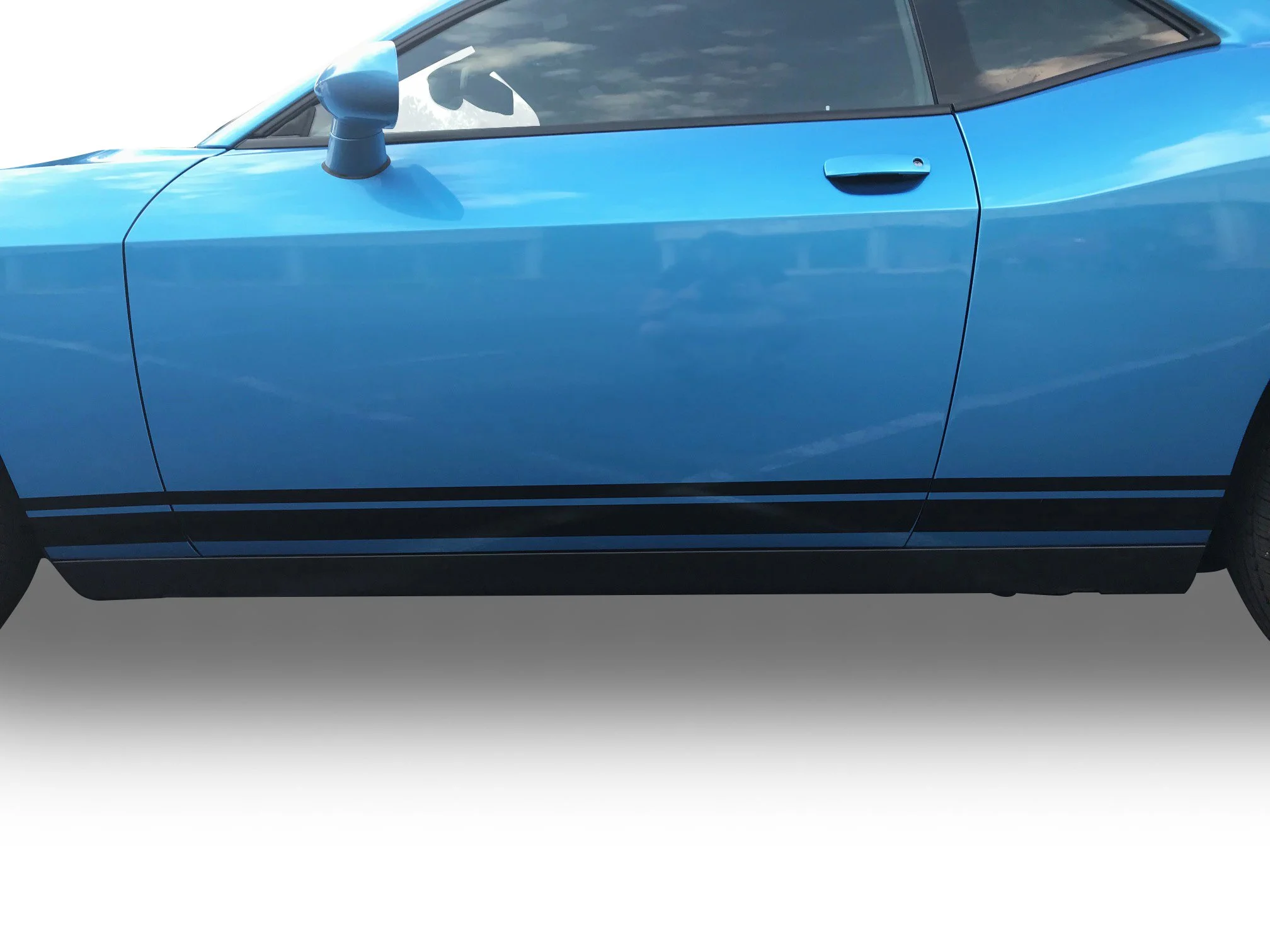 Fits Dodge Challenger Side Rocker One Stripes: Auto Vinyl Graphics Decals and Stickers Years 2008-2023