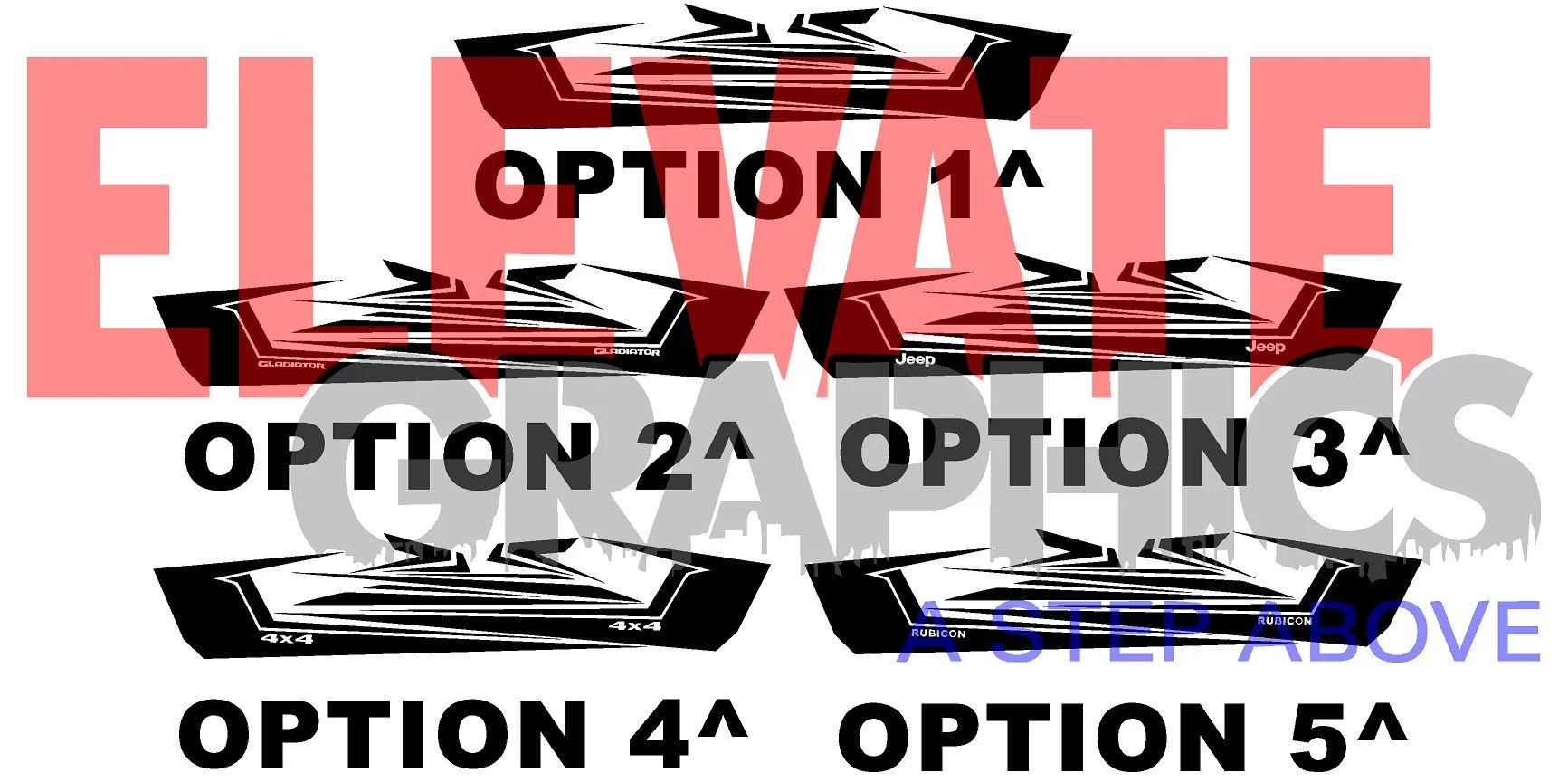 Jeep Gladiator Side Rumble Stripes: Auto Vinyl Graphics 3M Decals And ...