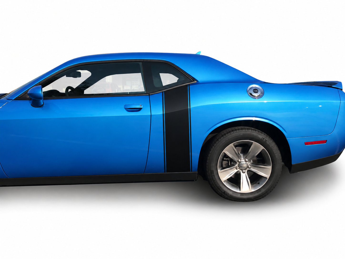 Fits Dodge Challenger Side Band Stripes: Auto Vinyl Graphics Decals and Stickers Years 2008-2023