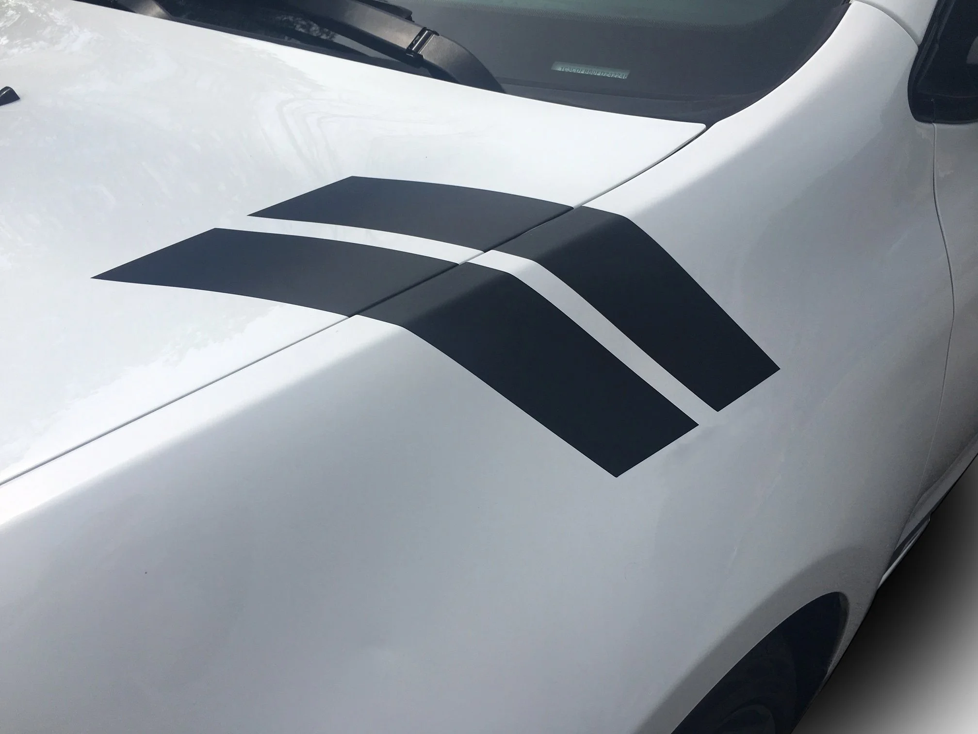 Fits Dodge Dart Hash Marks Hood Double Bar Stripes: Auto Vinyl Graphics Decals And Stickers Years 2013-2016