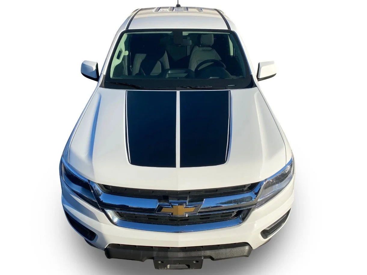 Fits Chevy Colorado Hood Stripes: Auto Vinyl Graphics Decals And Stickers Fits Years 2015-2022