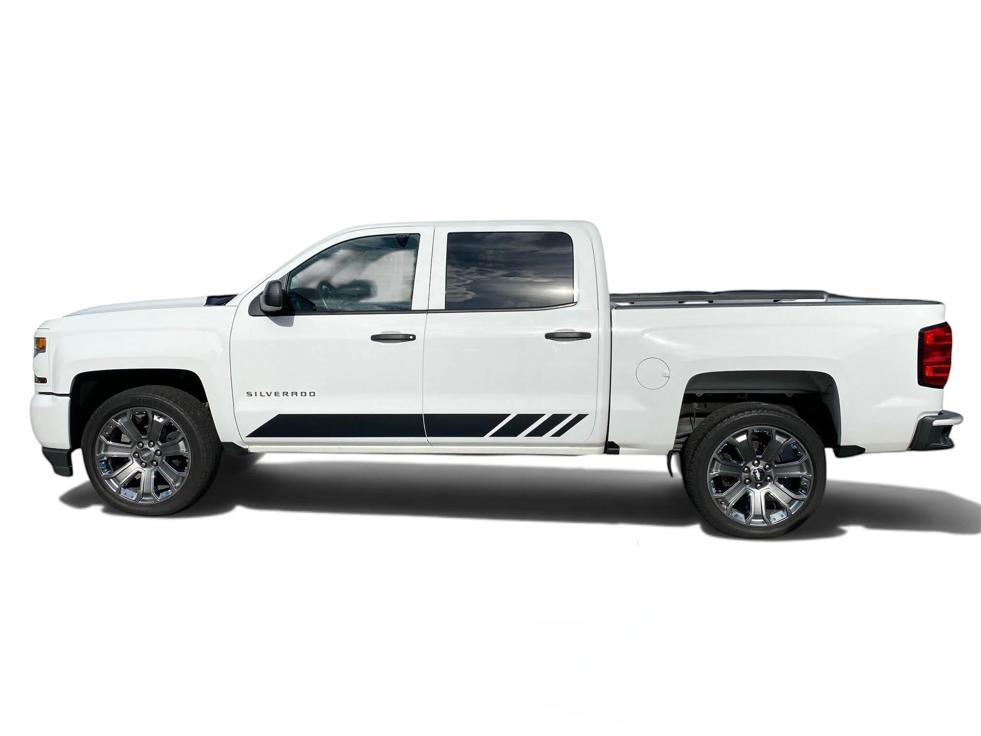 Fits Chevy Silverado Rocker Three Stripes: Auto Vinyl Graphics Decals And Stickers Fits Years 1999-2027