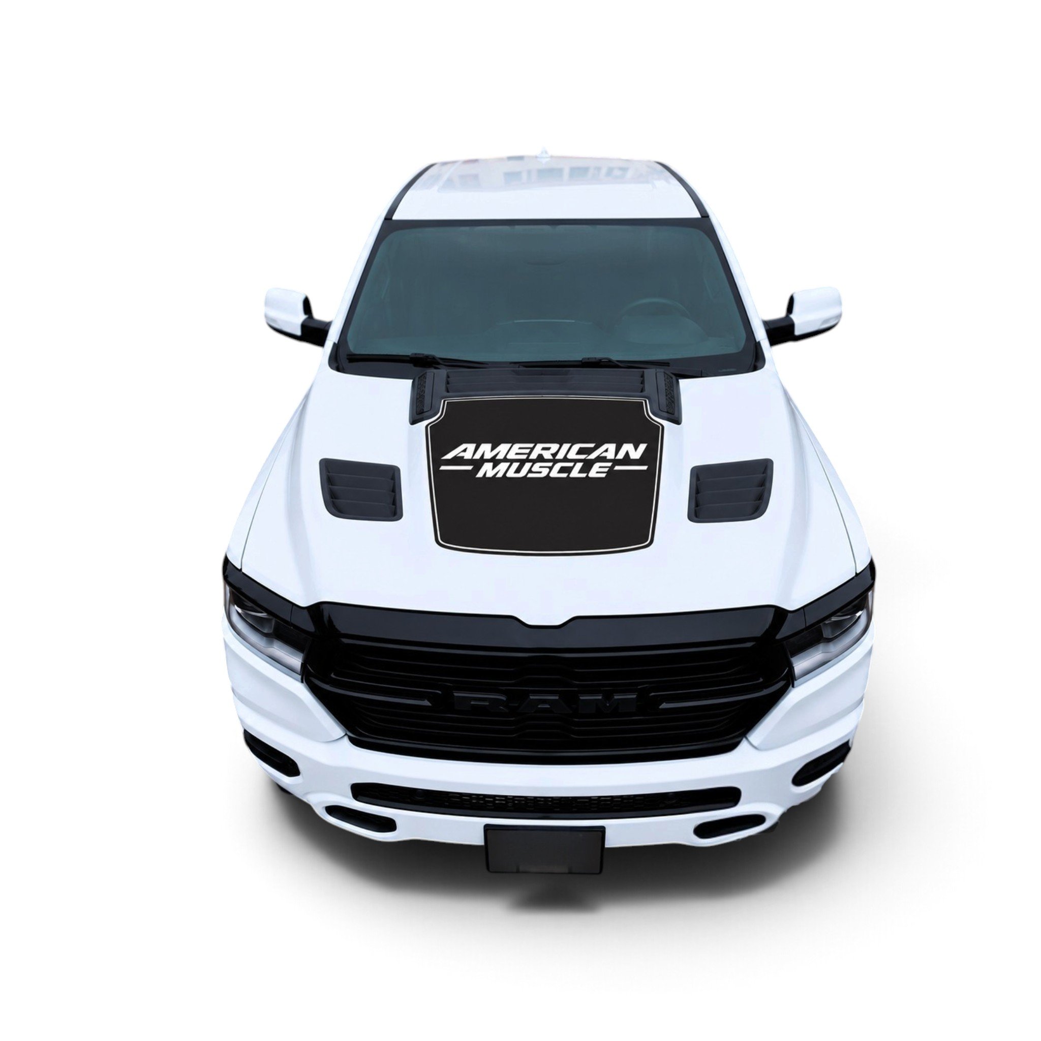 Fits Ram 1500 Graphics Sport Hood Flex Decal: Auto Vinyl Stickers And Stripes Years 2019-2027