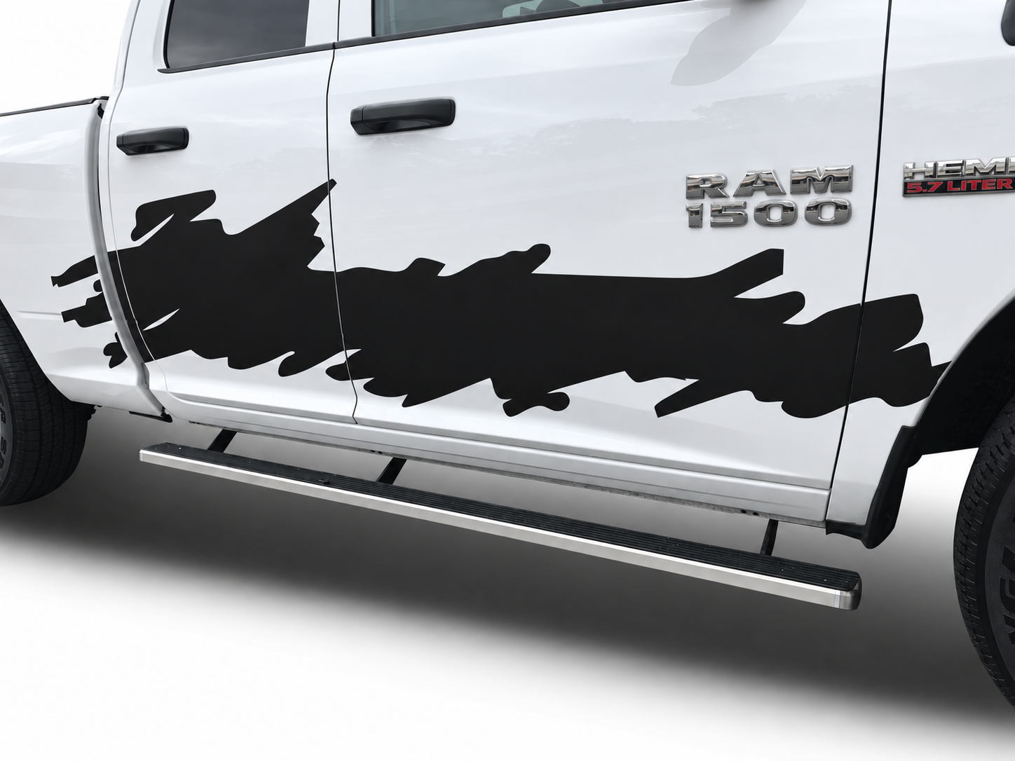 Fits Dodge Ram 1500 Side Rocker Splatter Stripes: Auto Vinyl Graphics Decals And Stickers Years 2009-2018