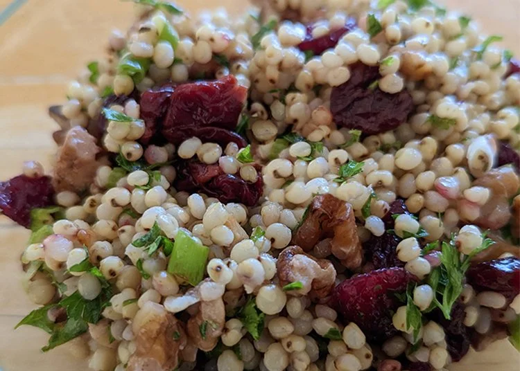 Sorghum Cherry Walnut Salad