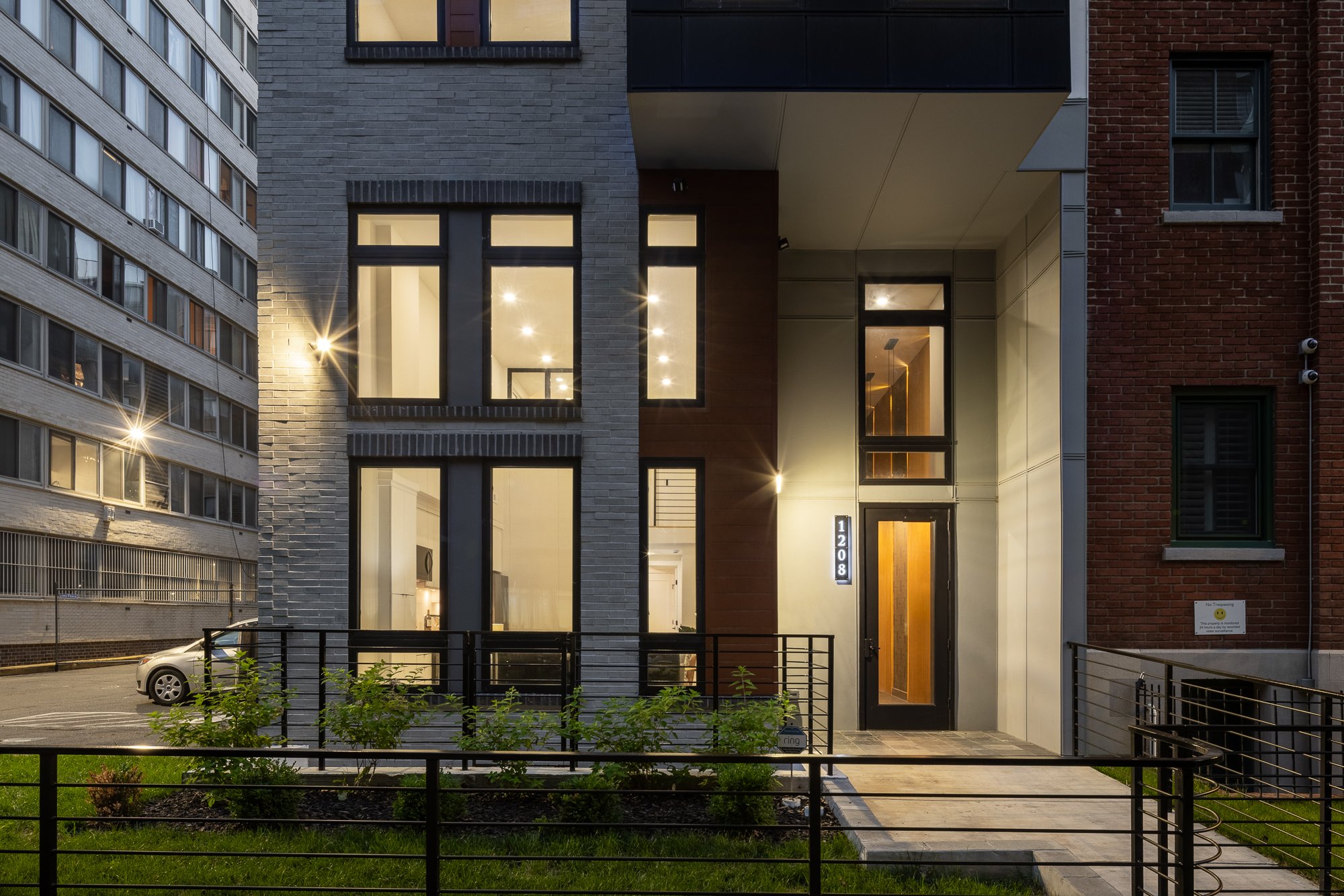 Mst Entry night time Multifamily Housing DC architect