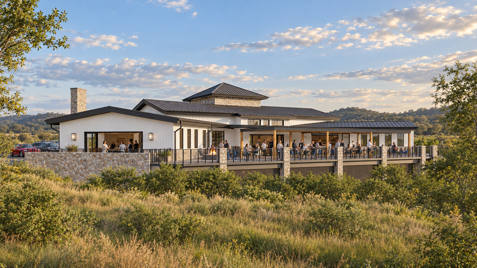 VIRGINIA WINERY EVENT SPACE OVERLOOKING MOUNTAINS