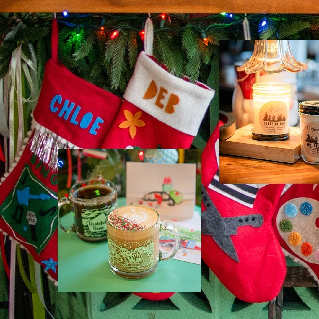 It&rsquo;s okay if you still have some Christmas shopping to do&hellip; so do we 😇 

We truly have something for everyone here at Grateful Brew! Our new landmark-wrapped coffee mug has been flying off the shelves, but we also have pint glasses, tote