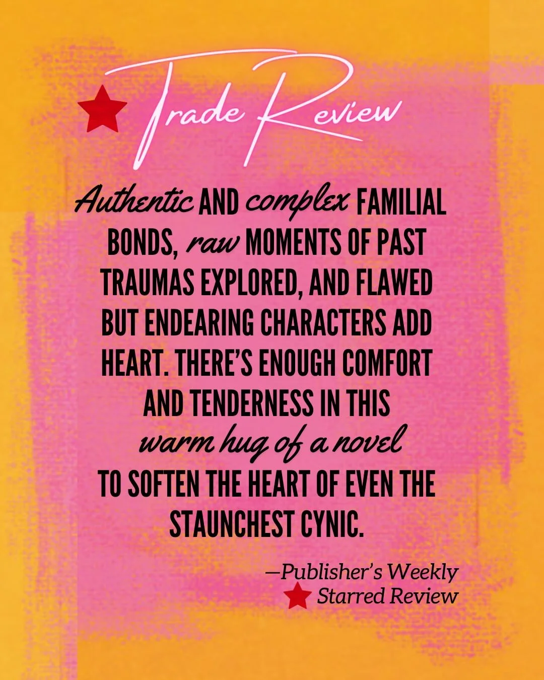 Trade reviews mean a lot to new authors fighting for industry visibility and validation. A starred review is that extra nod from the industry that we crave. BUT a review that makes it clear that they really GET your book&hellip;whew! 😅 we all just w