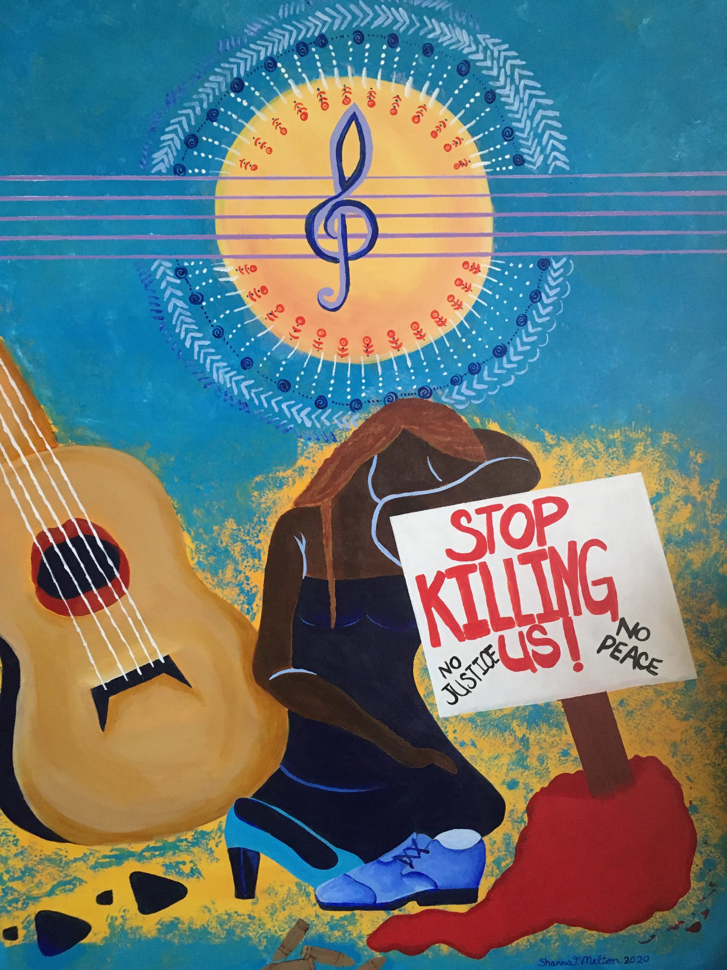 Commissioned by Zawadi's House for Play "Black Power Baby Blues"