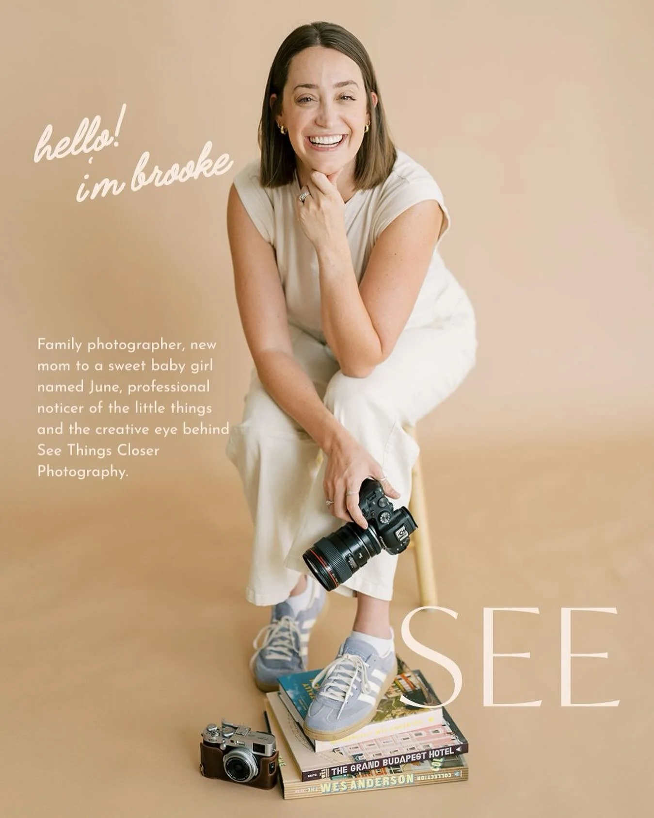 Hi, I&rsquo;m Brooke 👋🏽 A family photographer, new mom to a little girl, and your professional noticer of the little things and the creative eye behind See Things Closer Photography. I&rsquo;m a big believer in slowing down, laughing until you cry,