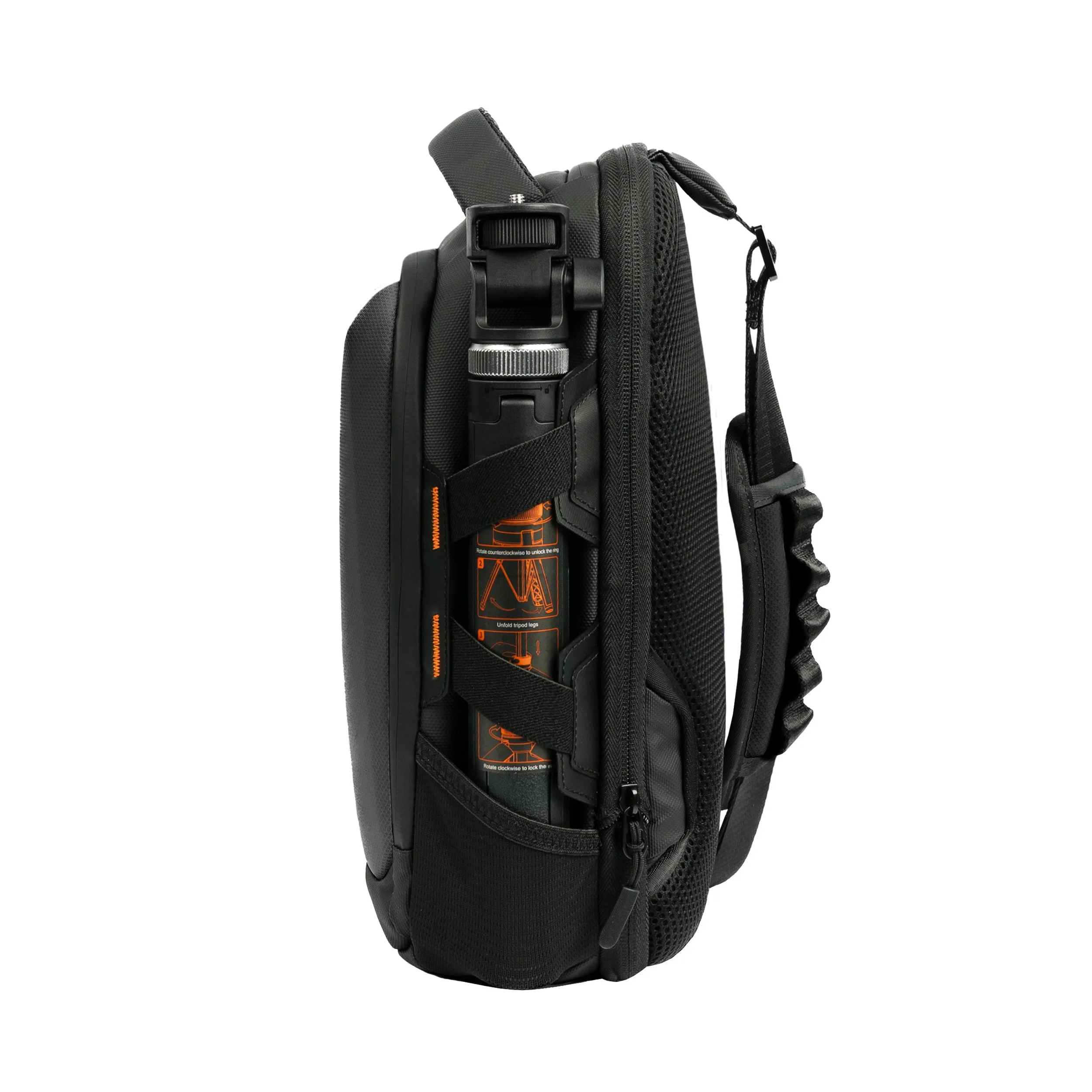 Smork Sling Left view with tripod in dedicated compartment