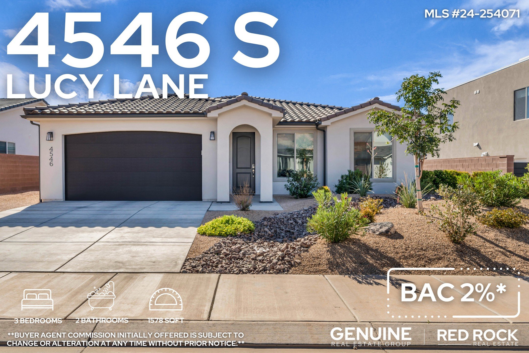 JUST LISTED | 📍 4546 S Lucy Lane, Washington, UT 84780

Discover this like-new 3-bedroom, 2-bath home in the desirable Warner Gateway community! With upgraded flooring and cabinets, this home offers a modern, stylish touch throughout. The open floor