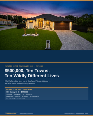 $500,000, Ten Towns, Ten Wildly Different Lives: What Half a Million Buys You in SWFL Right Now