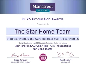 The Star Home Team Recognized as a Mainstreet REALTORS® Top 1% Mega Team for 2025