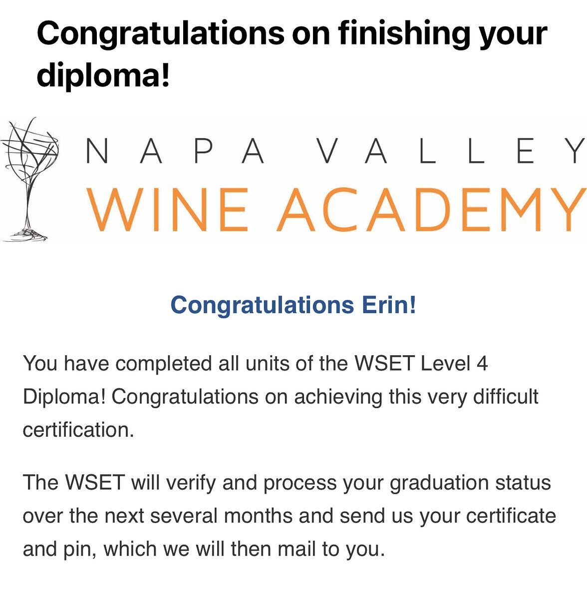 🥂 It&rsquo;s official! 🎉
I&rsquo;ve earned my @wsetglobal Diploma! 3 years of study, complete with COVID test delays, new projects at work and a move, is finally finished!! 

When I started this, I had zero idea how my life would be turned complete