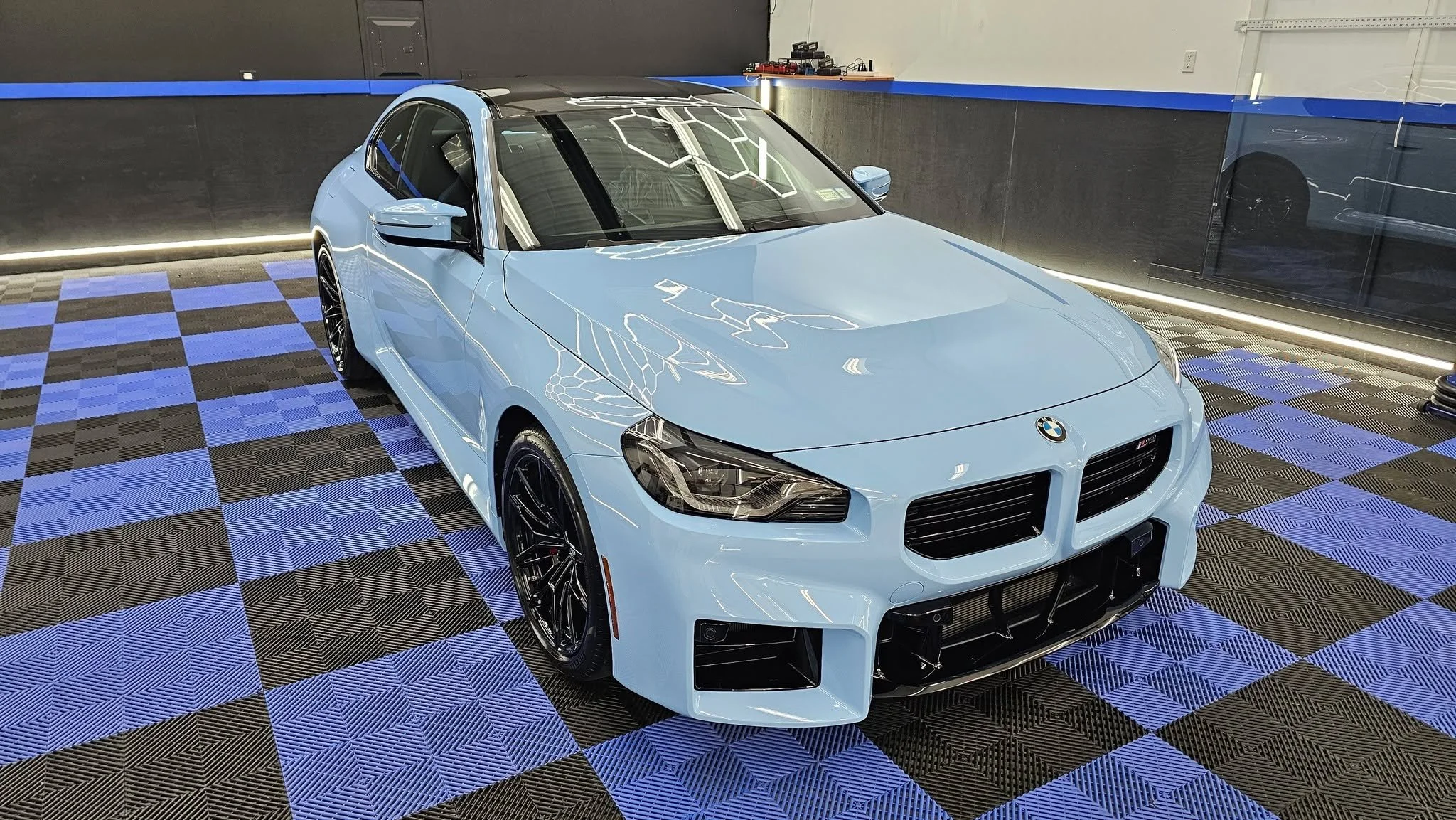 2025 BMW M2

The unique color you see is one of BMW's latest colors for the 2 series, named Zandvoort Blue, and its unique appearance is something to behold in person. After a thorough polish, this received our entry-level ceramic coating for its exc