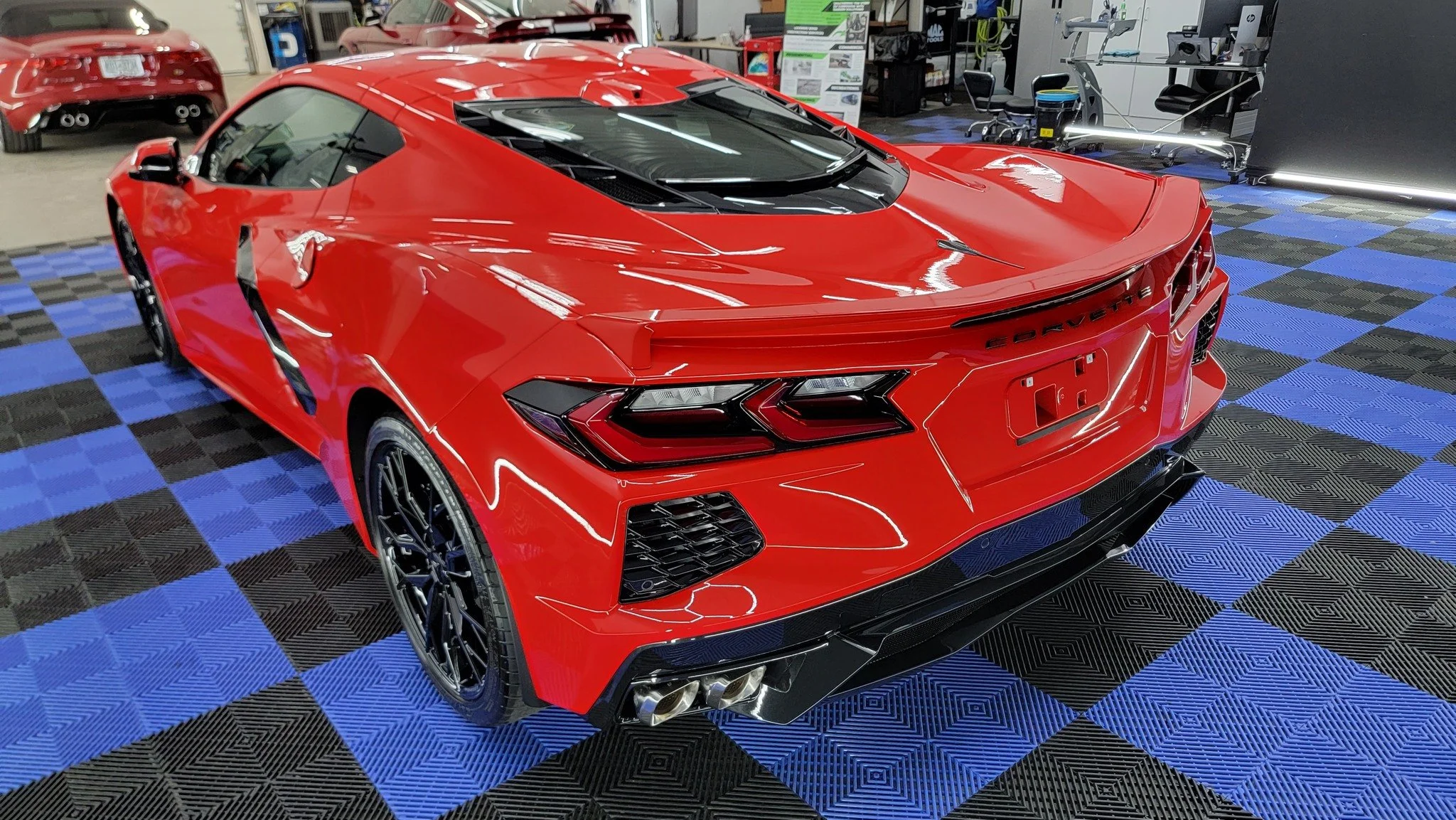 2024 CHEVROLET C8 CORVETTE STINGRAY

Bring on the gloss! A level 2 correction is rarely needed, but when performed correctly, it brings out some of the deepest color and pop you've ever seen! Combine that with a lifetime ceramic coating, and what you