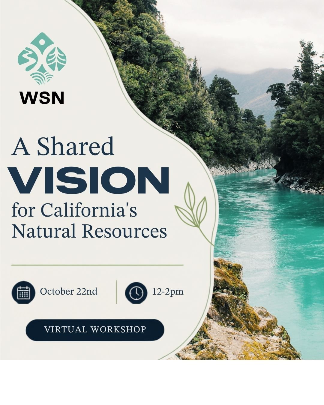 A Shared Vision for California’s Natural Resources-Virtual Workshop 