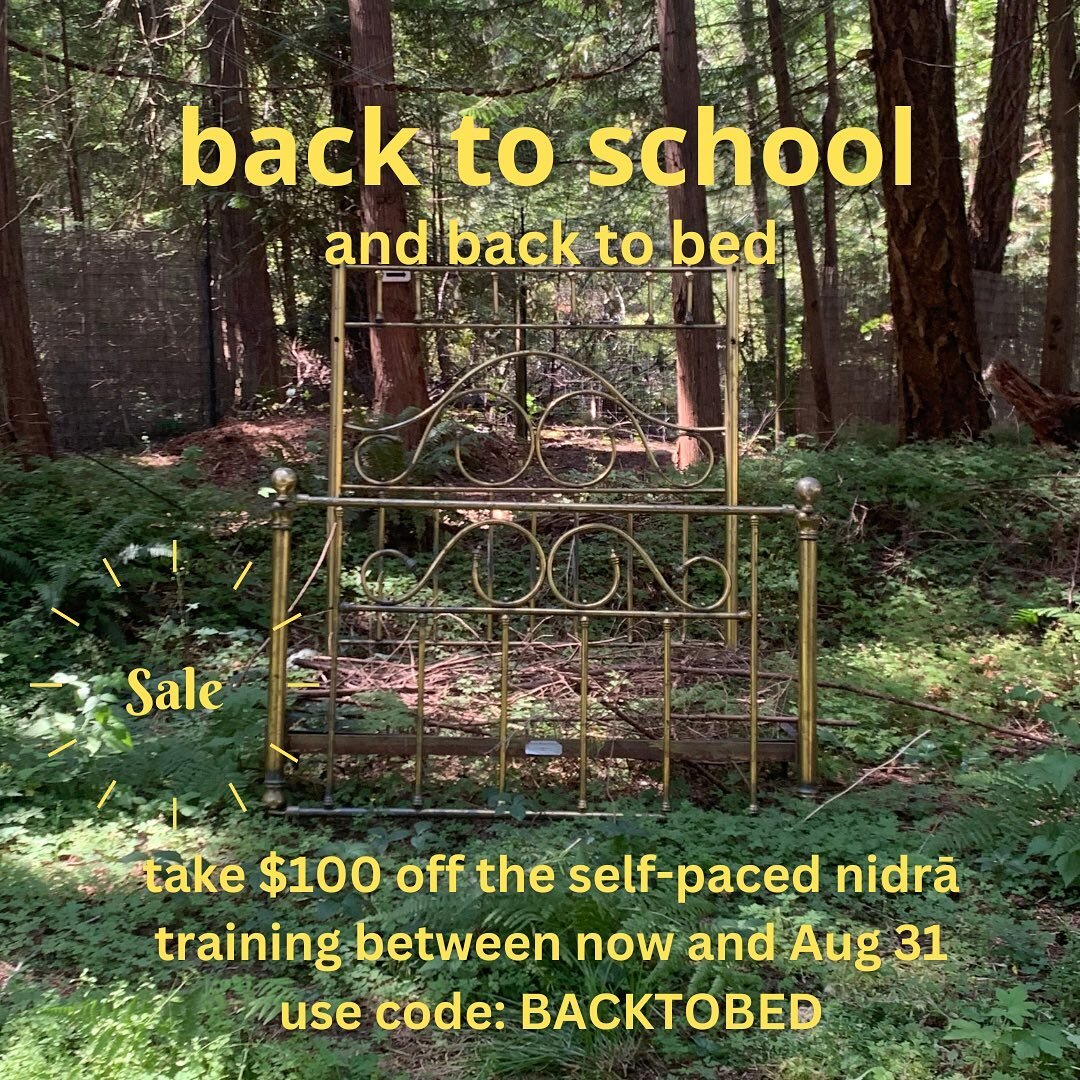 Seize the &lsquo;back to school spirit&rsquo; and go back to bed&hellip;.

This training represents a culmination of several years of work, of creating and recreating, of building based on my studies with so many of you. 

Thank you to all of the gra