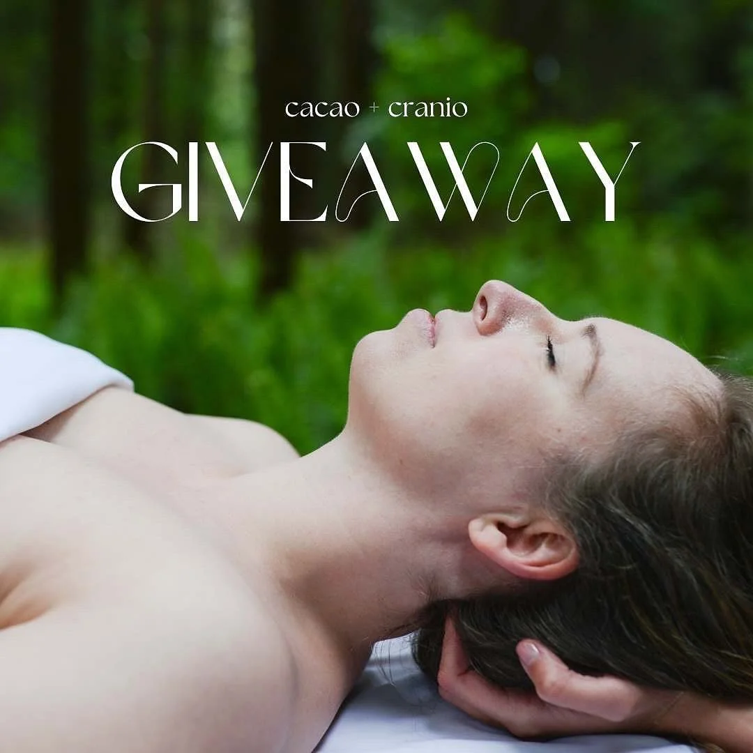 CRANIOSACRAL + CACAO GIVEAWAY

🍫🫶🏼🧚🏼🦋🌸 🍫🫶🏼🧚🏼🦋🌸 🍫🫶🏼

A super heart-expanding offering while Krystel @massagewithkrystel is in Tofino!
Together, we&rsquo;re offering a beautifully blended session of Craniosacral Therapy, ceremonial cac
