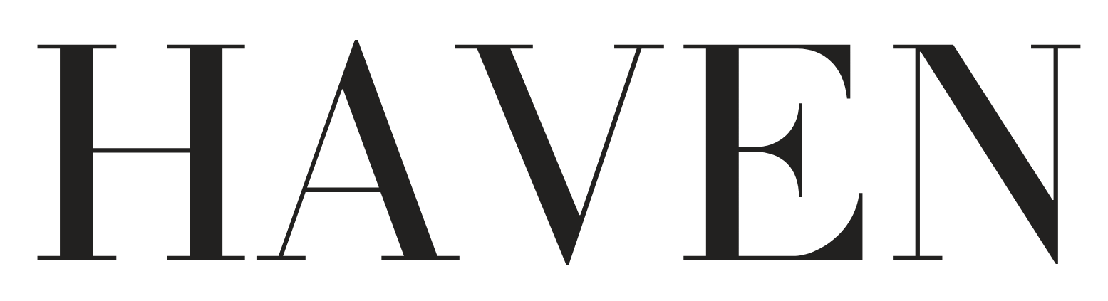 The word 'HAVEN' written in large, black capital letters.