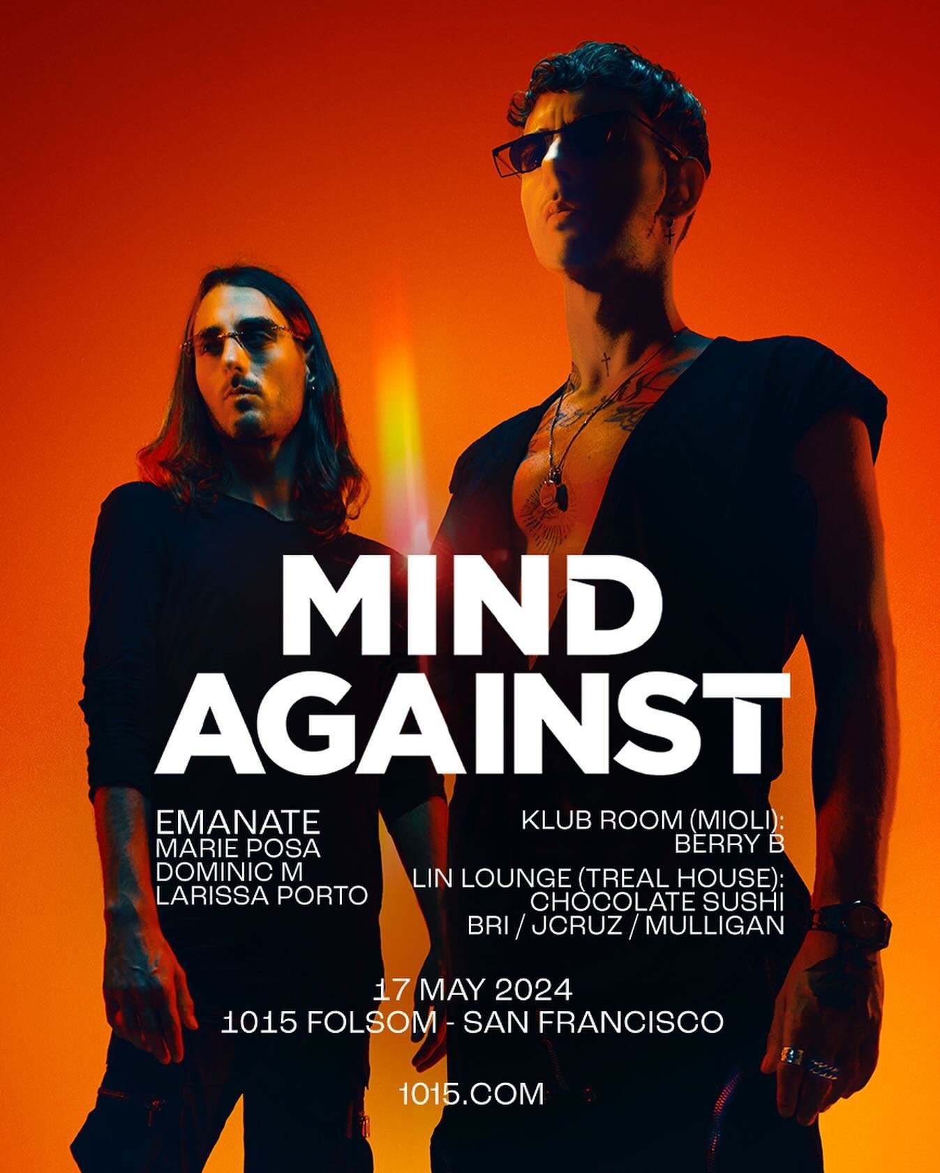 #sanfrancisco! Get ready for a massive weekend ahead🚀!
Friday @mindagainst at @1015sf 🫡
Saturday @auguste_ofc at @madaraesf 🕺🏼
Sunday @armenmiran &amp; @schwrzwldr at the @themidwaysf for a @baytobreakers  afterparty 🕶️
Link for a Guestlist and 