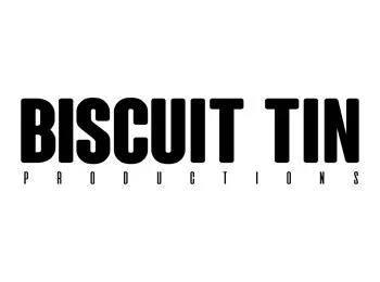 Logo with the text 'BISCUIT TIN PRODUCTIONS' in bold black letters.