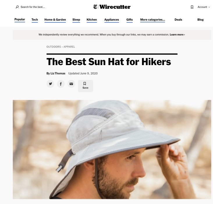 The Wirecutter  The Best Sun Hats — Liz Thomas Hiking