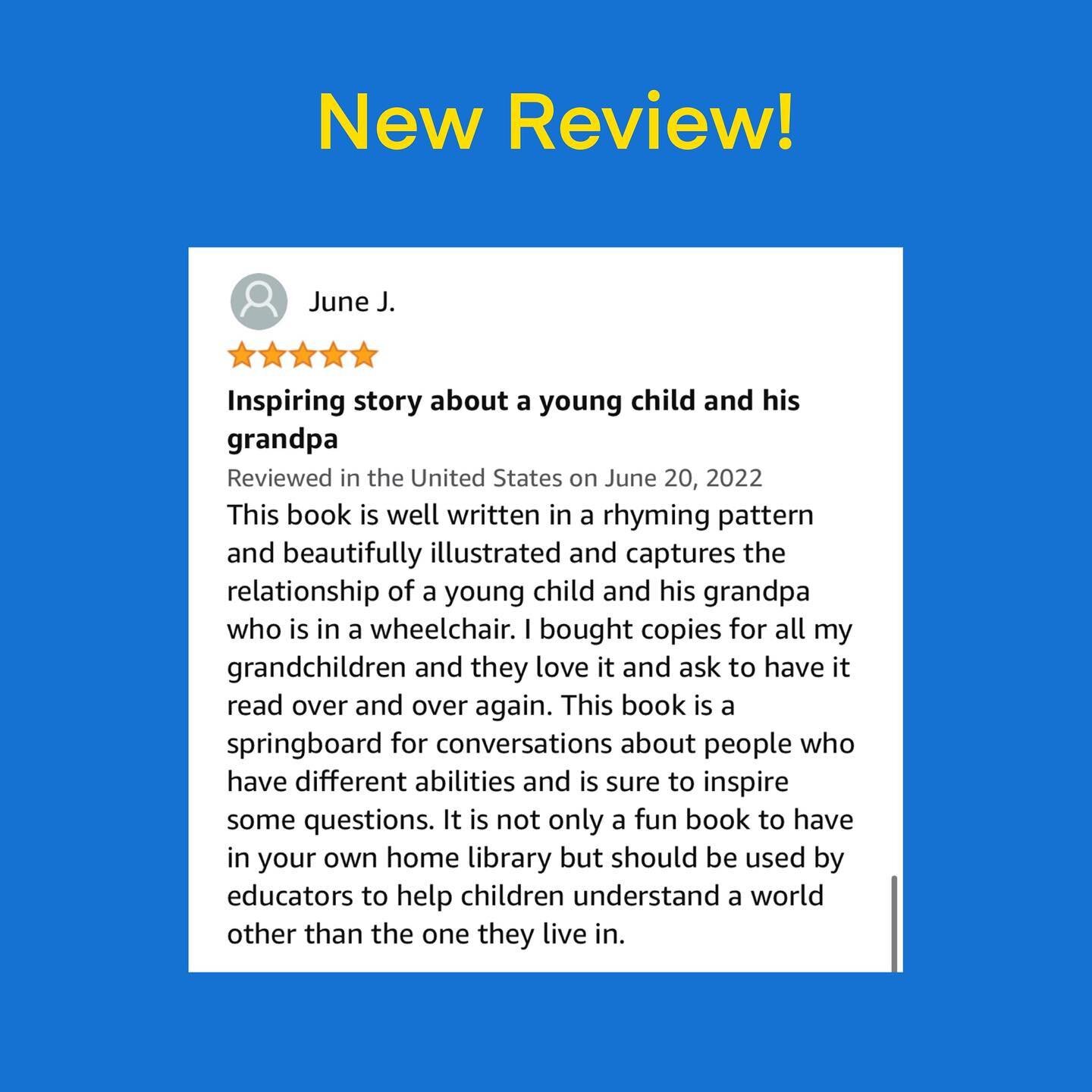 Thank you June for the beautiful review and for sharing with all of your grandkids! We are so happy to be a part of their libraries! 💙💛❤️
.
.
.
.
.
.
#indieauthor #publishing #selfpublish #author #illustrator #childrensbook #education #teaching #le