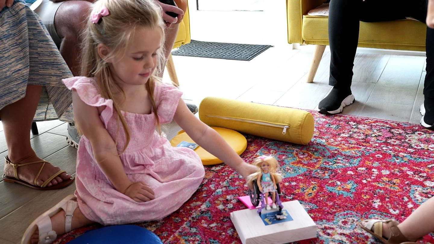 At our Reading and Educational Event for Stroke Awareness Month! In our disability learning activities we answer the question, WHY ARE RAMPS IN OUR WORLD?? Kids always LOVE playing with Chelsea in her wheelchair. She helps us learn, where there are s