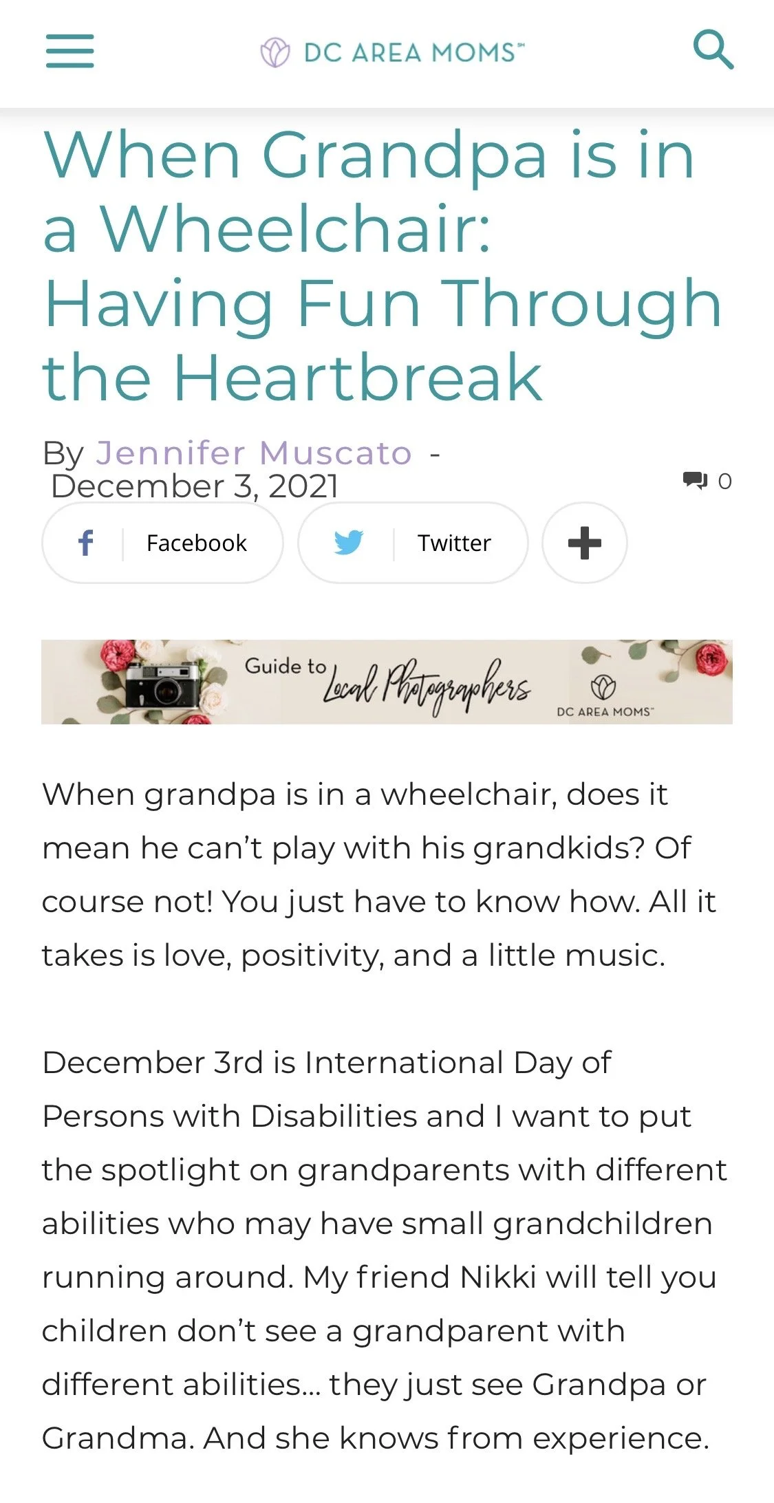 DC AREA MOMS ARTICLE