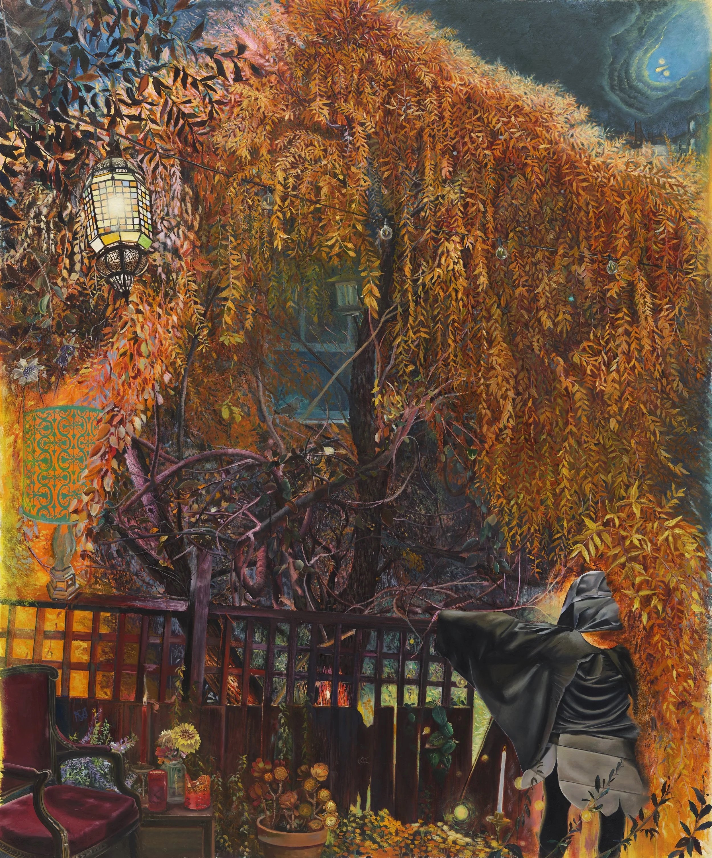 "Backyard Witchcraft" Oil on Canvas 48x58''