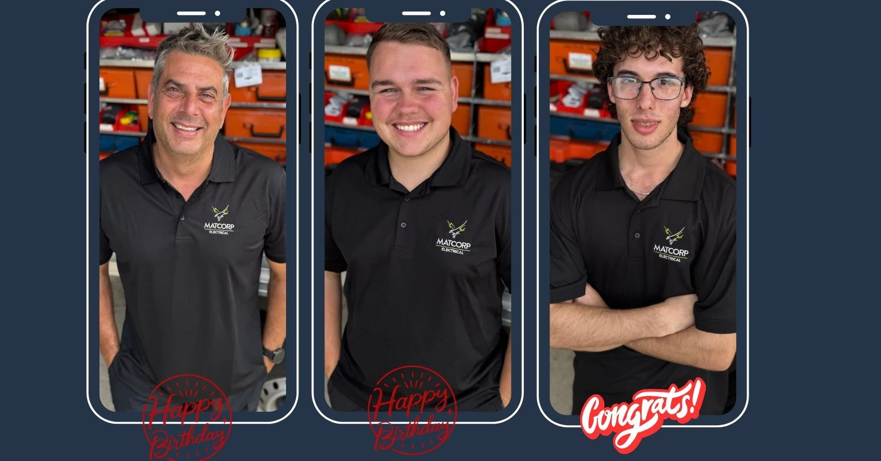 It's a big week for Matcorp. Celebrations all round!
Warren is 50, Jake is 21 &amp; Ryan is now a 2nd year.
Now to bring on Friday so we can have a beer (or 10)!