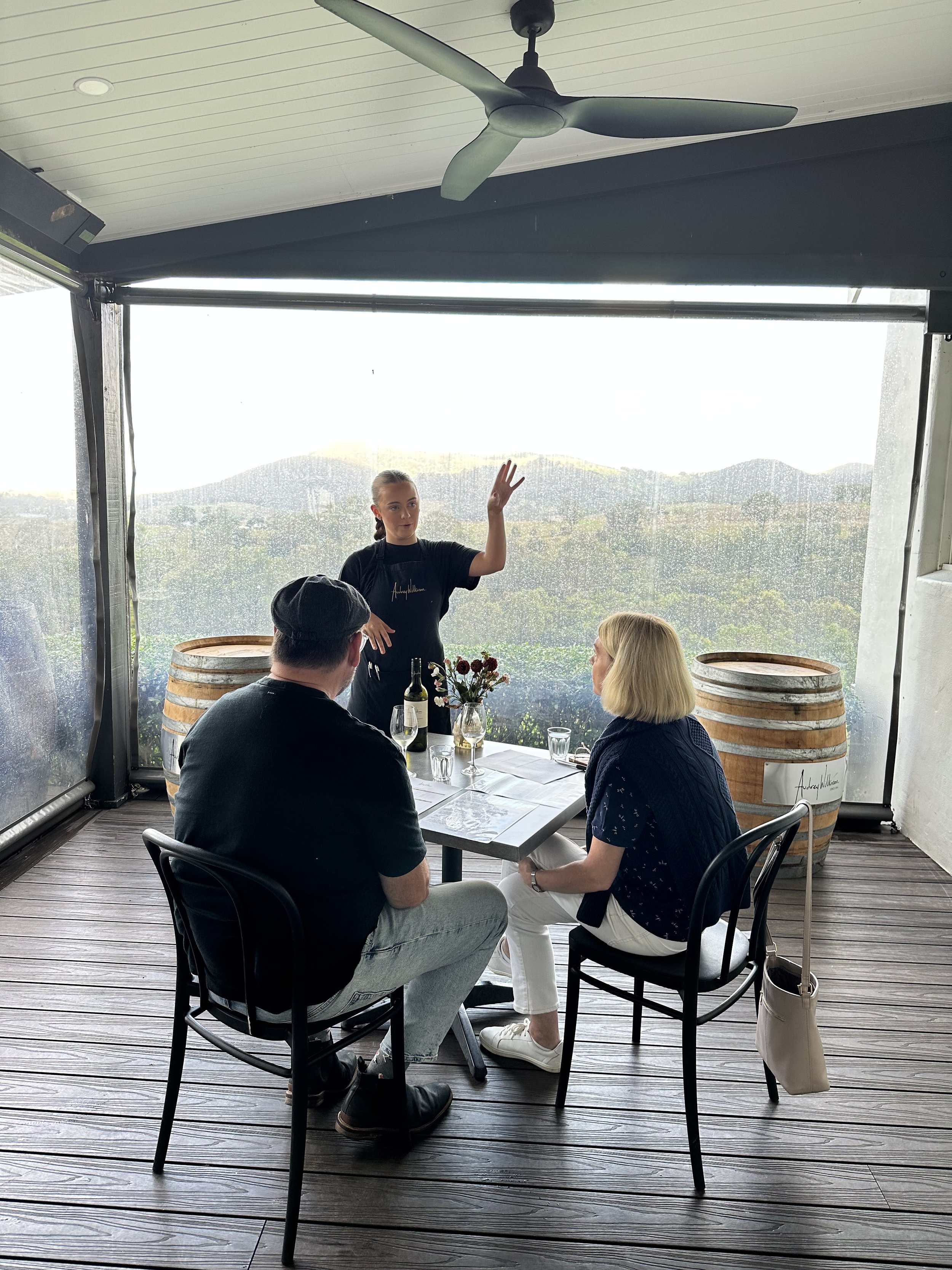 Couples Wine Tour to Audrey Wilkinson. Wine Tasting with a view.