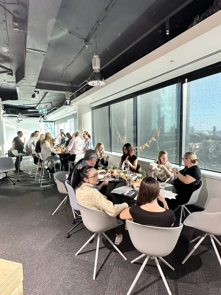 Guests tasting wine together at a Sydney corporate event