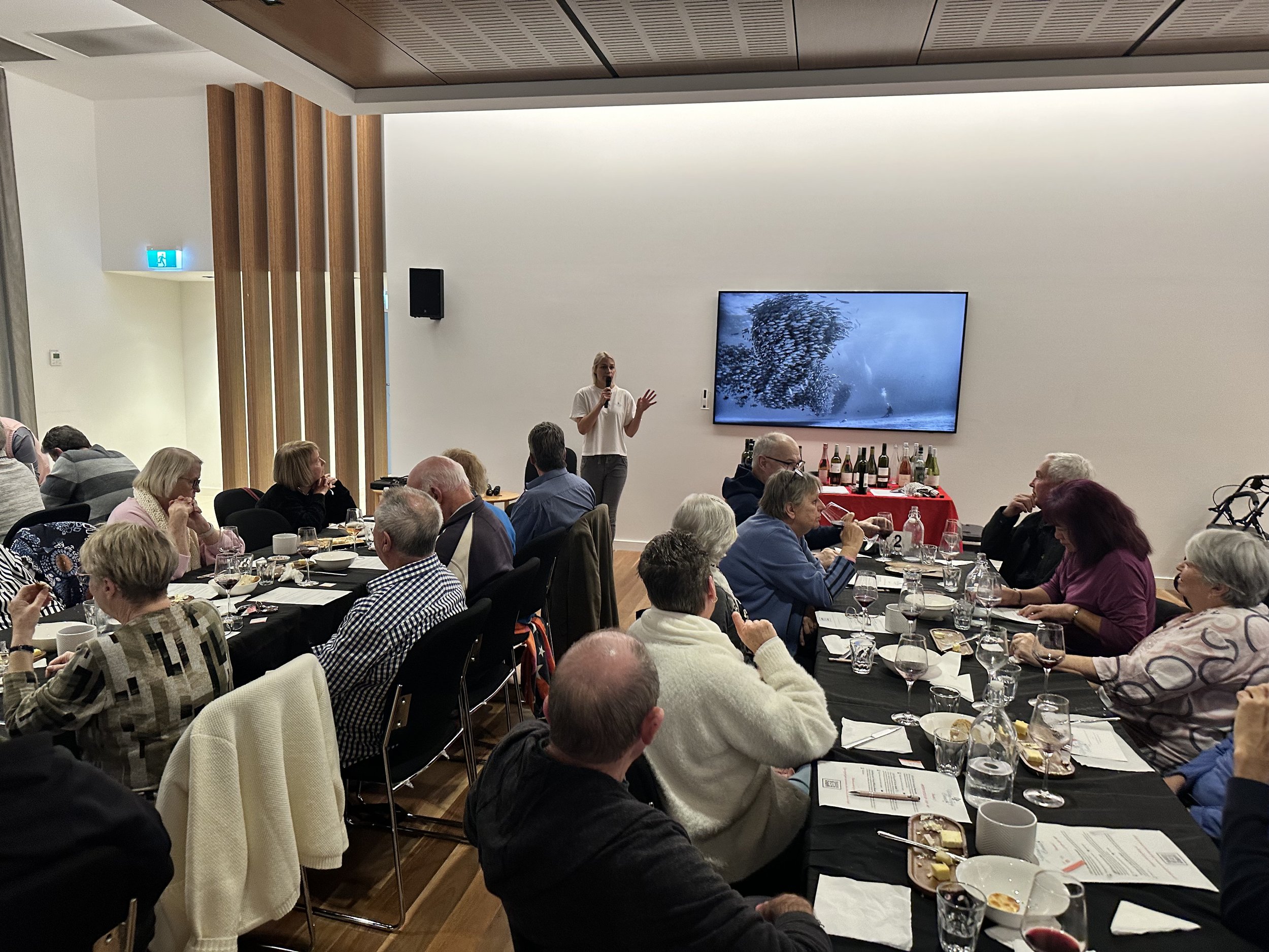 Mobile wine tasting event at Retirement Village in Port Stephens.