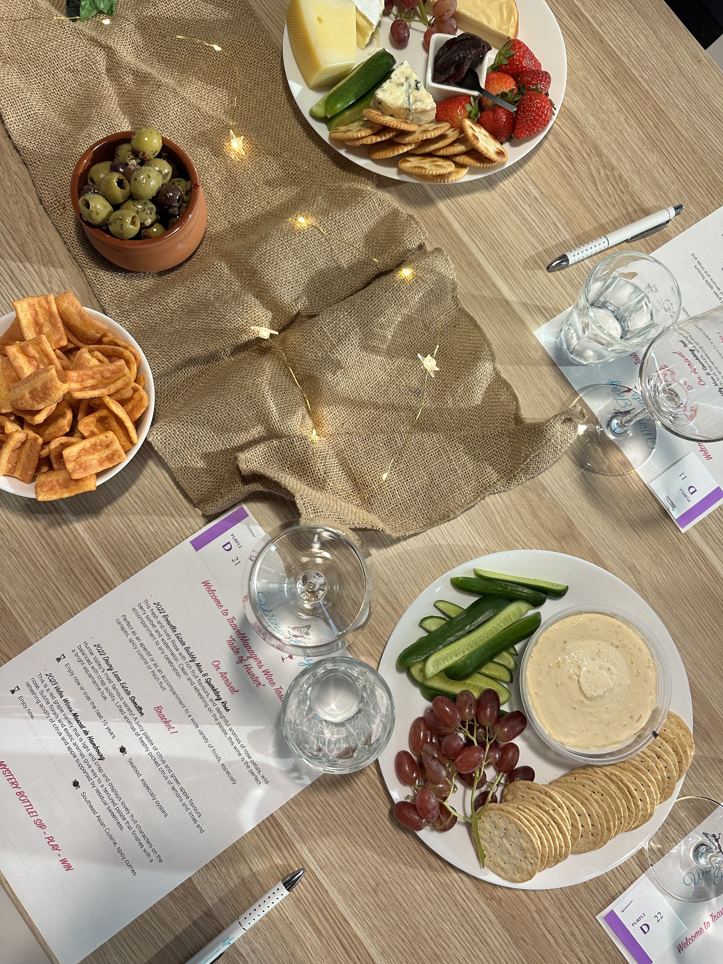 Cheese and wine tasting in Sydney for a corporate event.