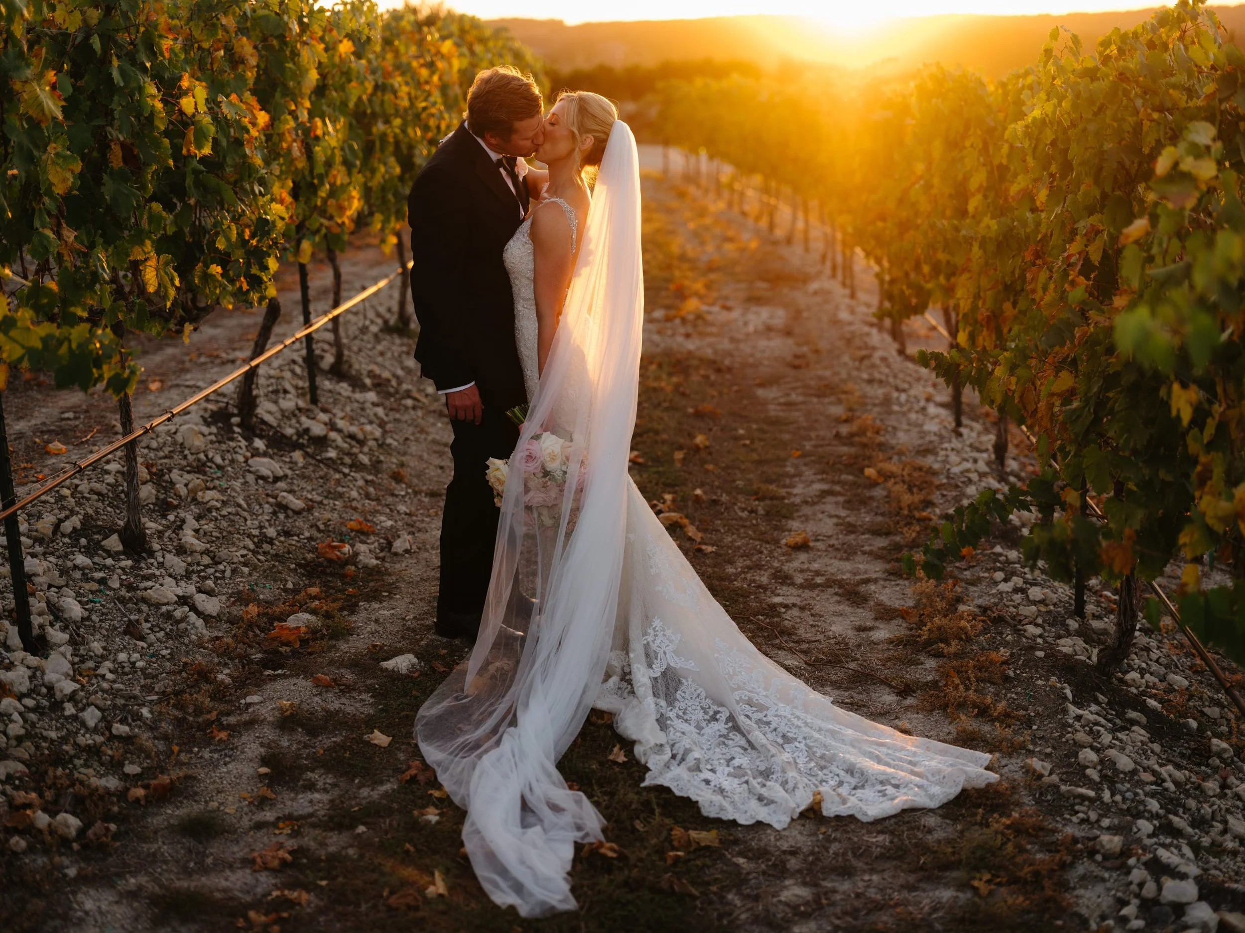 Dove Ridge wedding at sunset in Texas