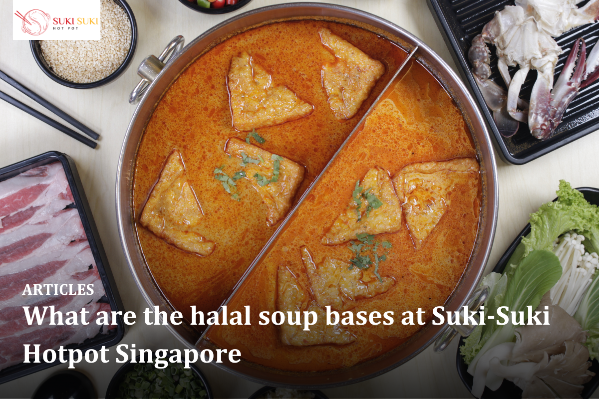 What are the halal soup bases at Suki-Suki Hotpot Singapore