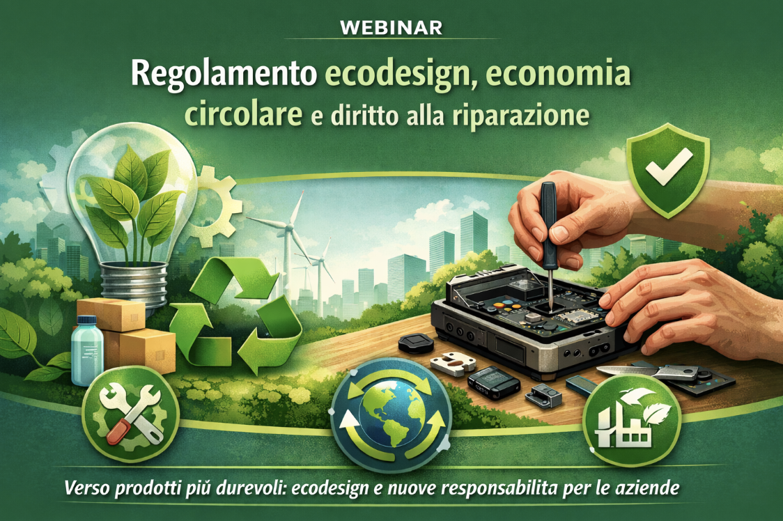 Iscrizione: Regolamento ecodesign, economia circolare e diritto alla riparazione